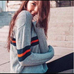 Brandy Melville Bernadette Sweater (w red stripe)